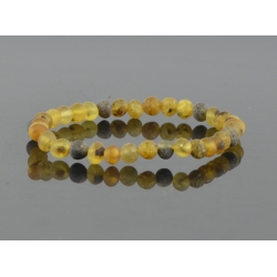 Amber bracelet baroque green raw women